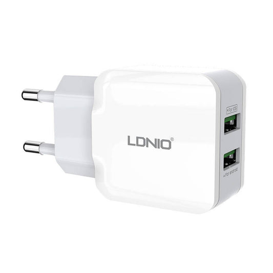 Wall charger LDNIO A2202, 2x USB, 12W (white) - Product Image 2