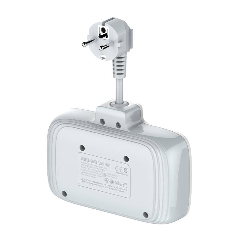 Power strip with 2 AC sockets, 3x USB, USB-C, LDNIO SE2435, 2500W (white) - Product Image 8