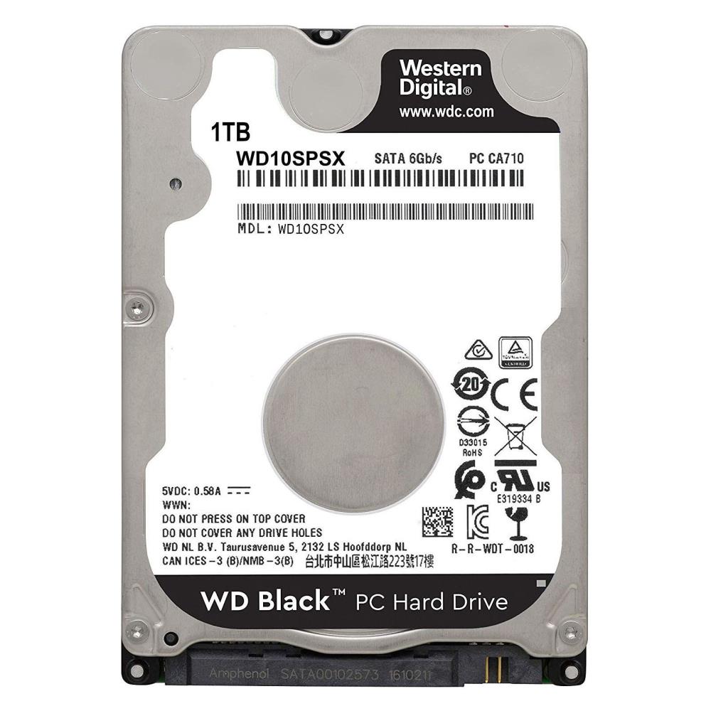 HDD WESTERN DIGITAL Black 1TB SATA SATA 3.0 64 MB 7200 rpm 2,5" WD10SPSX