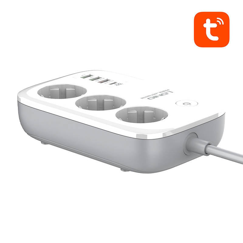 Smart Wi-Fi power strip LDNIO SEW3452, Tuya (white) - Product Image 5