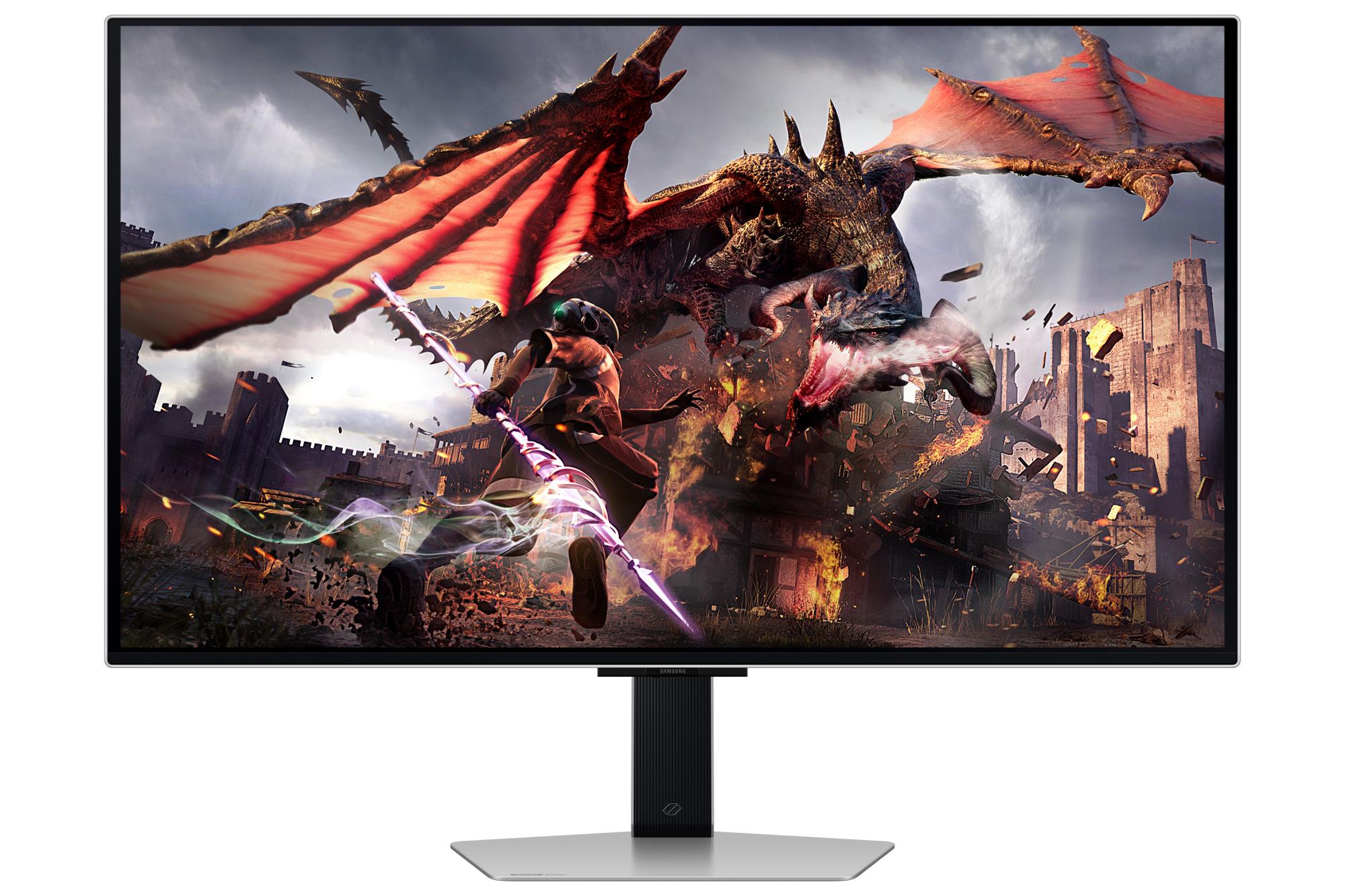 Monitor SAMSUNG 32" Gaming/Smart/4K Panel OLED 3840x2160 16:9 0.03 ms Speakers Swivel Pivot Height adjustable Tilt Colour Silver LS32DG802SUXDU