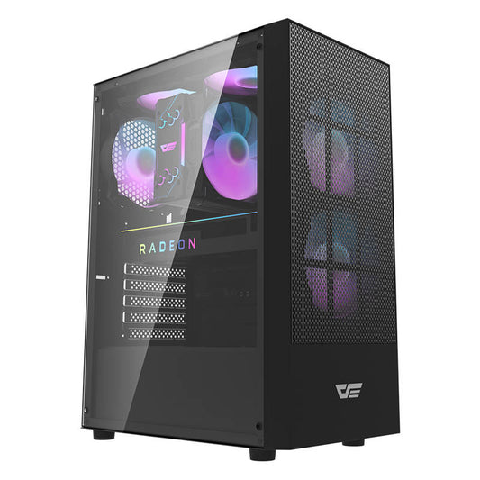 Darkflash A290 Computergehäuse (schwarz) + 3 Lüfter
