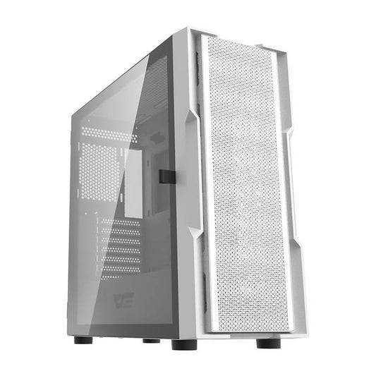 Darkflash DK431 Computergehäuse (weiß) + 4 Lüfter