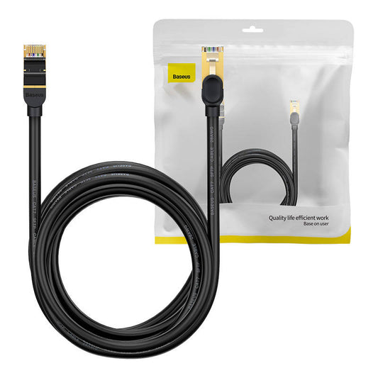 Baseus Ethernet RJ45, 10Gbps, 5m network cable (black) - Product Image 1