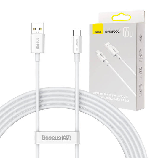 Baseus Superior Series Cable USB to USB-C, 65W, PD, 2m (white) - Product Image 1
