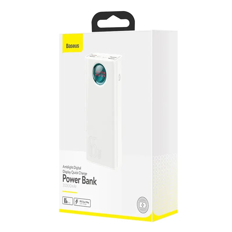Powerbank Baseus Amblight 30000mAh, 4xUSB, USB-C, 65W (white) - Product Image 8