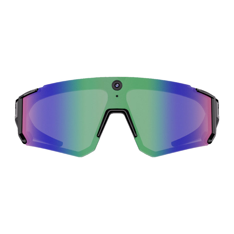 Colmi V06 AI Sports Sunglasses (Black with Blue Lenses) - Image 1