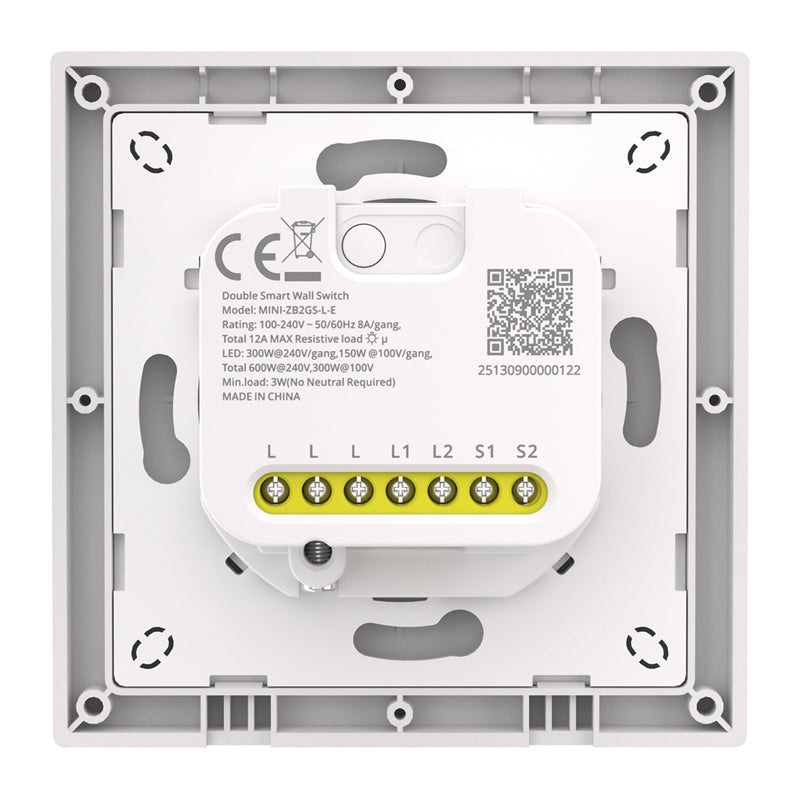 SONOFF MINI-ZB2GSL-E ZigBee two-channel wall switch without nat. - Image 4