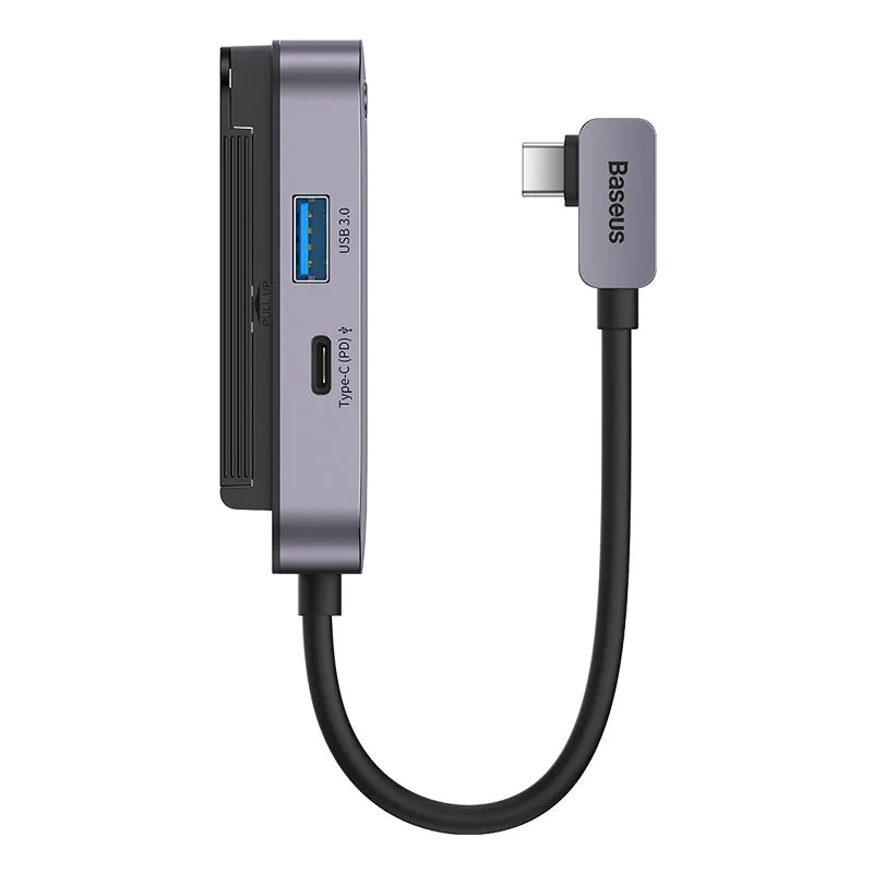 Hub 4in1 Baseus PadJoy Series USB-C to USB 3.0 + HDMI + USB-C PD + jack 3.5mm (Grey) - Product Image 5