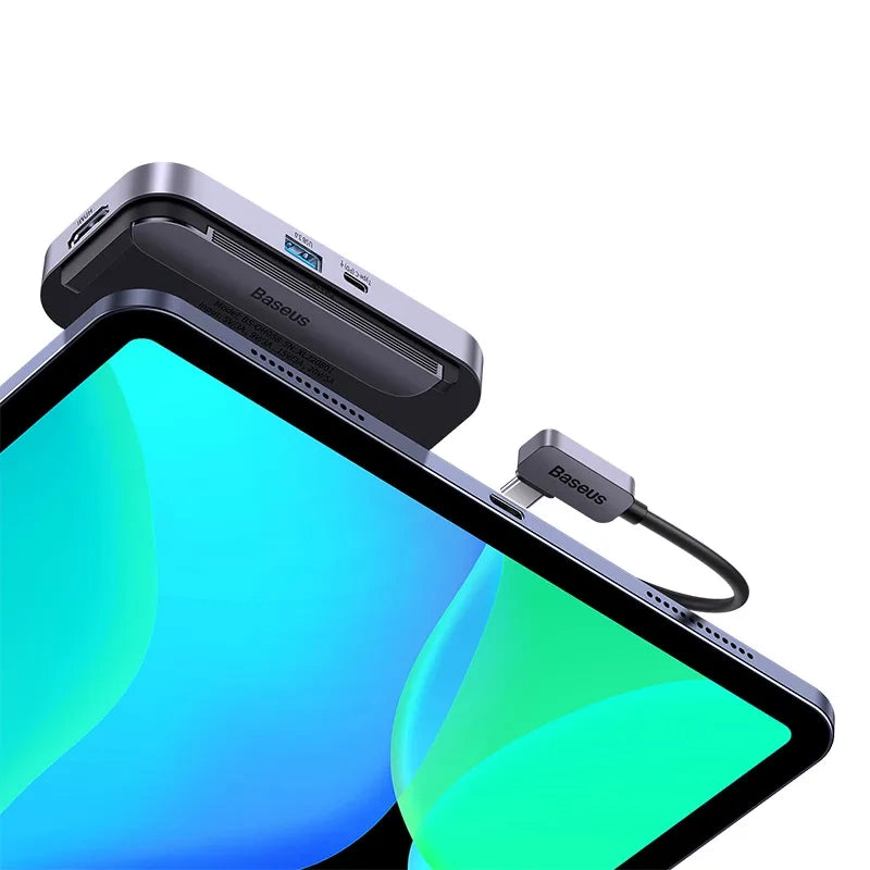 Hub 4in1 Baseus PadJoy Series USB-C to USB 3.0 + HDMI + USB-C PD + jack 3.5mm (Grey) - Product Image 7