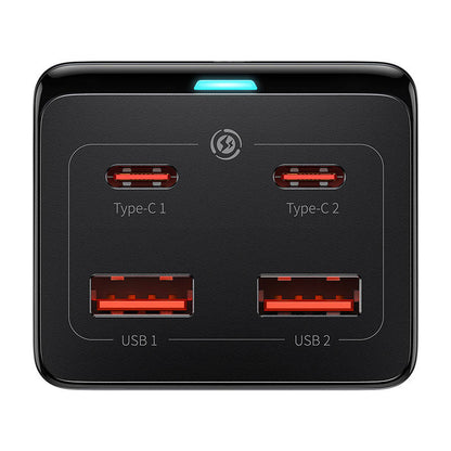 Baseus GaN3 Pro wall charger / powerstrip 2xUSB + 2xUSB-C + AC, 100W (black) - Product Image 5