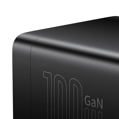 Baseus GaN3 Pro wall charger / powerstrip 2xUSB + 2xUSB-C + AC, 100W (black) - Product Image 7
