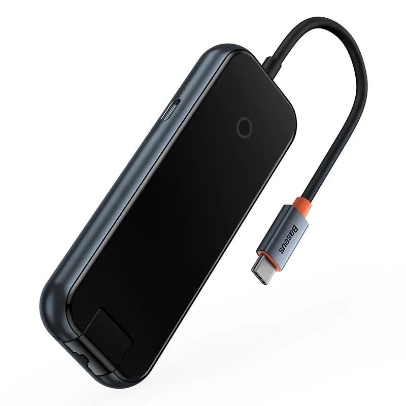 Hub 5in1 Baseus AcmeJoy series USB-C to 2xUSB 3.0 + USB 2.0 + USB-C PD + RJ45 (dark grey) - Product Image 5