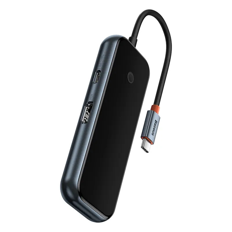Hub 5in1 Baseus AcmeJoy series USB-C to 2xUSB 3.0 + USB 2.0 + USB-C PD + HDMI (dark grey) - Product Image 6