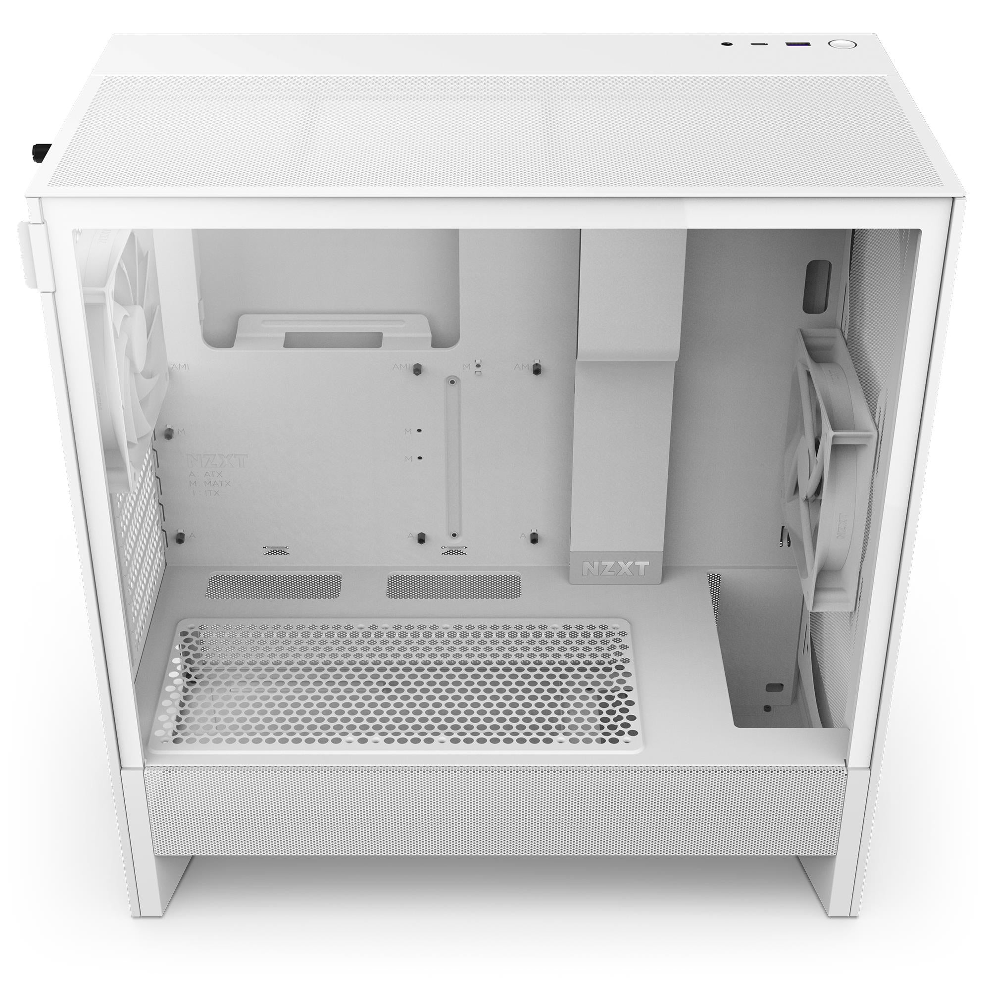 Case NZXT H5 Flow MidiTower Case product features Transparent panel Not included ATX EATX MicroATX MiniITX Colour White CC-H52FW-01