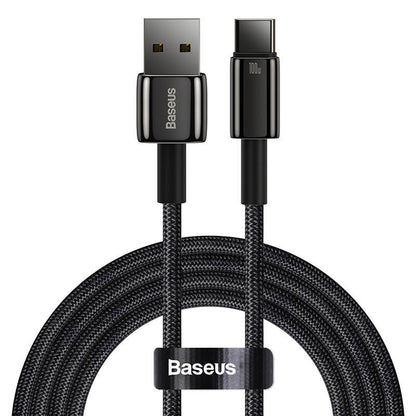 Baseus Tungsten Gold Cable USB to USB-C, 100W, 2m (black) - Product Image 2
