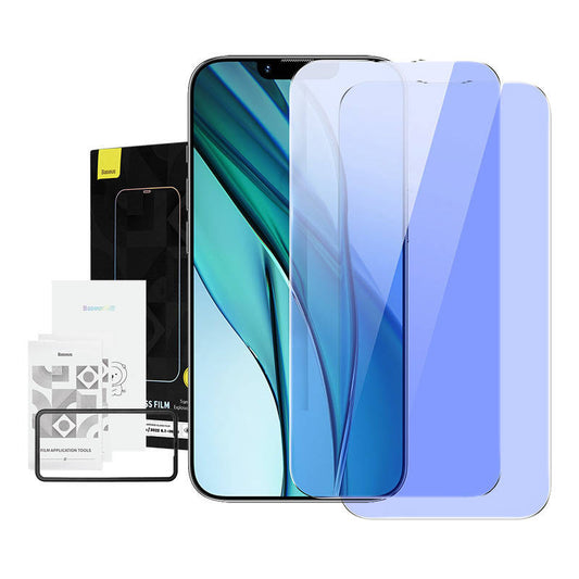 Baseus Tempered Glass Anti-blue light 0.3mm for iPhone 14/13/13 Pro (2pcs) - Product Image 1
