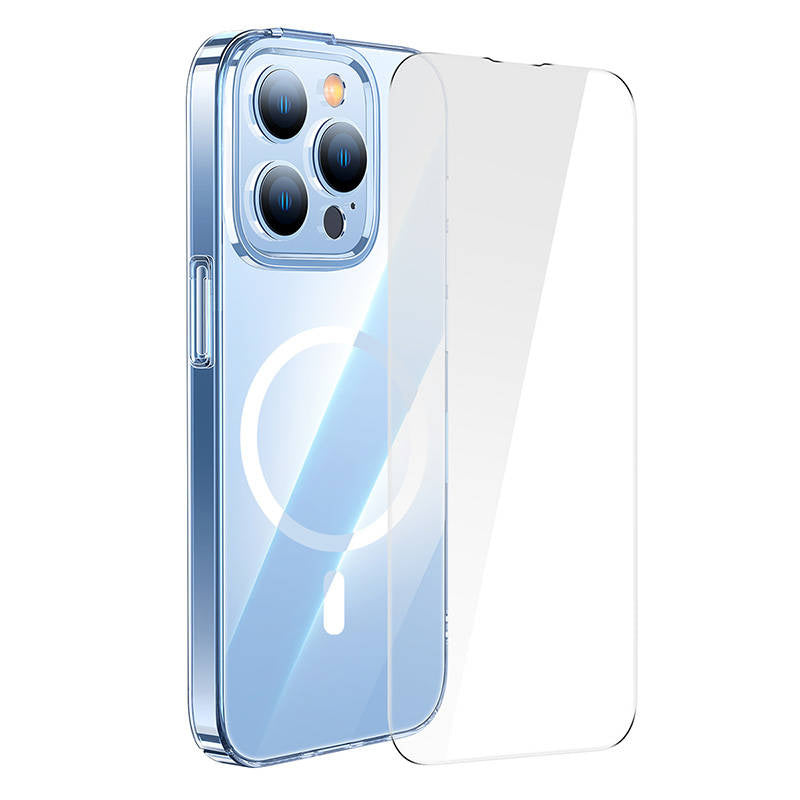 Baseus Crystal Transparent Magnetic Case and Tempered Glass set for iPhone 14 Pro Max - Product Image 3