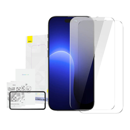 Baseus Crystal Tempered Glass 0.3mm for iPhone 14 Pro (2pcs) - Product Image 1