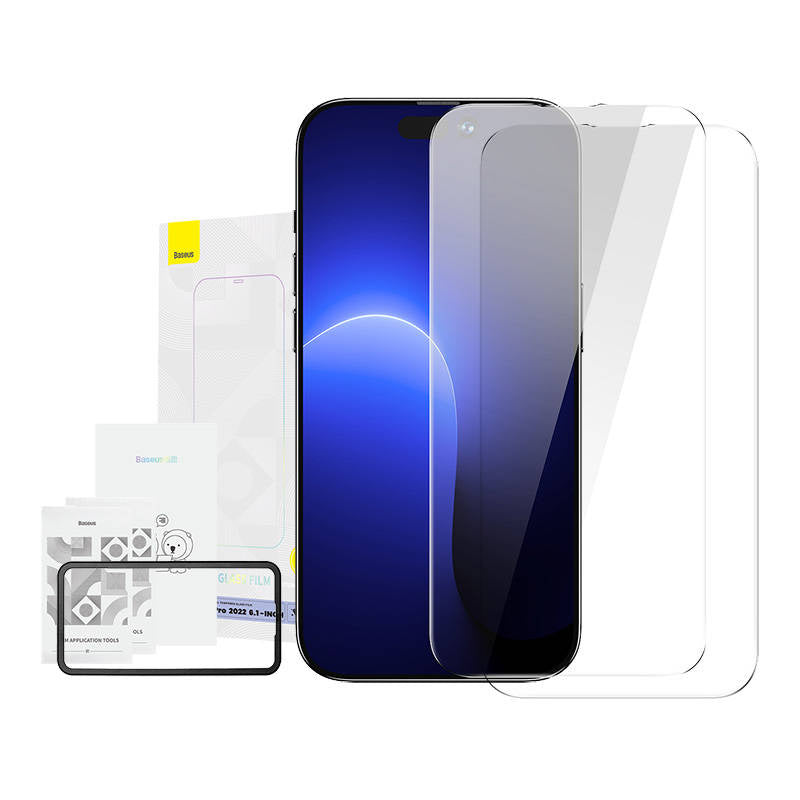 Baseus Crystal Tempered Glass 0.3mm for iPhone 14 Pro (2pcs) - Product Image 1