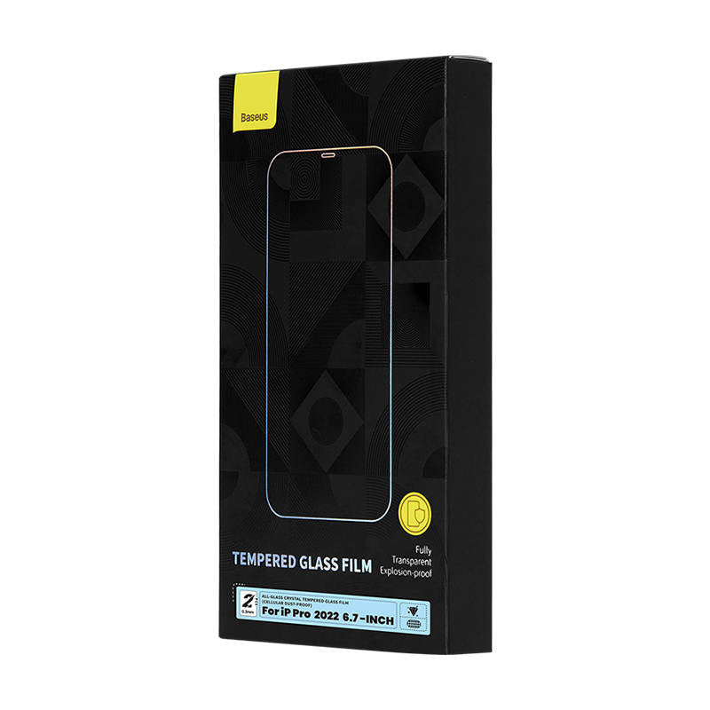 Baseus Crystal Tempered Glass Dust-proof 0.3mm for iPhone 14 Pro Max (2pcs) - Product Image 7