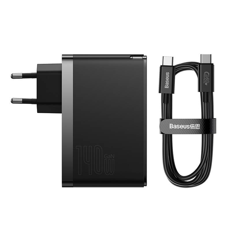 Wall charger Baseus GaN5 Pro 2xUSB-C + USB, 140W (black) - Product Image 4