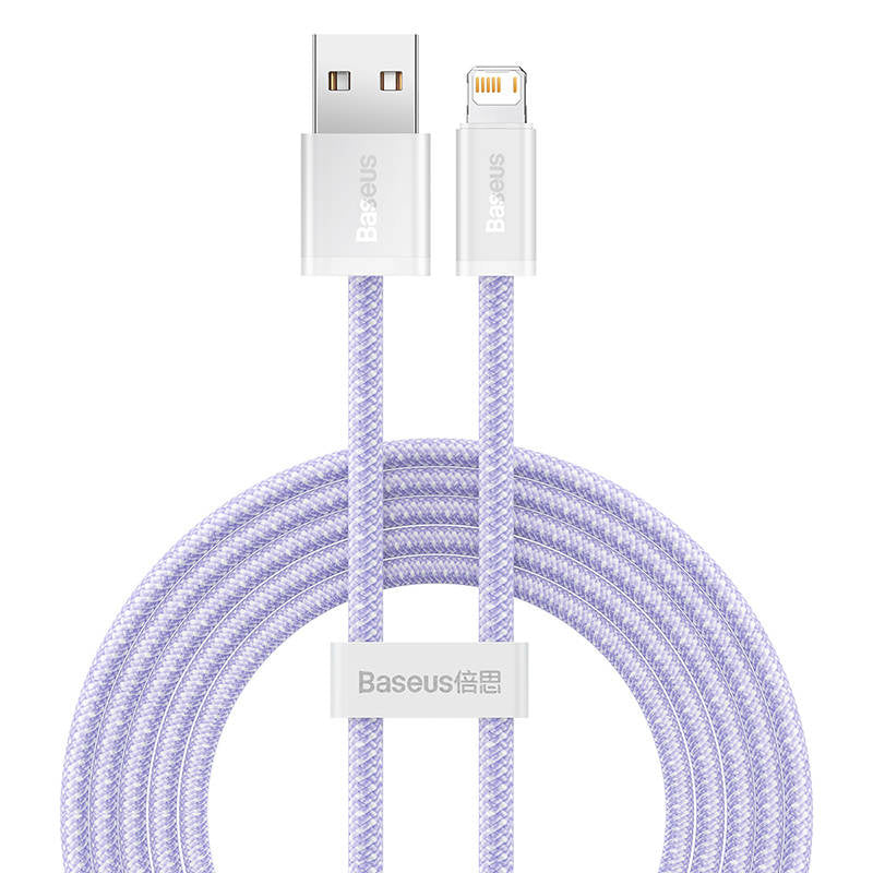 USB cable for Lightning Baseus Dynamic 2 Series, 2.4A, 2m (purple) - Product Image 1