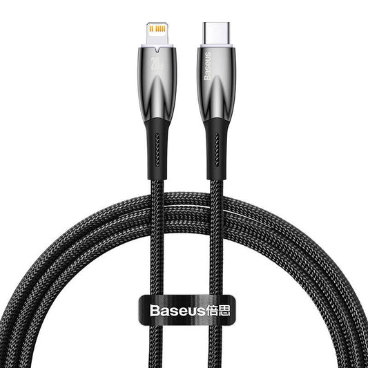USB-C cable for Lightning Baseus Glimmer Series, 20W, 1m (Black) - Product Image 2