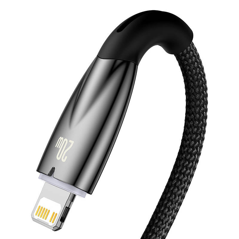 USB-C cable for Lightning Baseus Glimmer Series, 20W, 1m (Black) - Product Image 3
