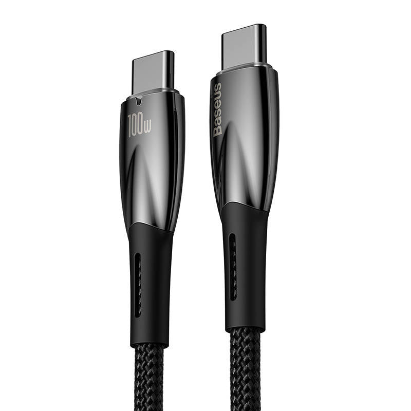 USB-C cable for USB-C Baseus Glimmer Series, 100W, 1m (Black) - Product Image 3