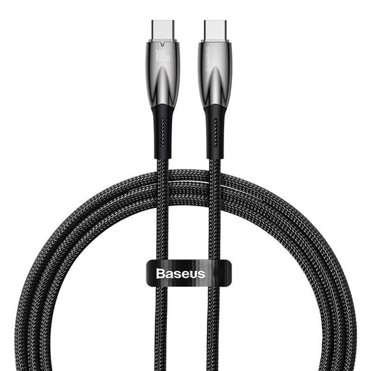 USB-C cable for USB-C Baseus Glimmer Series, 100W, 1m (Black) - Product Image 2