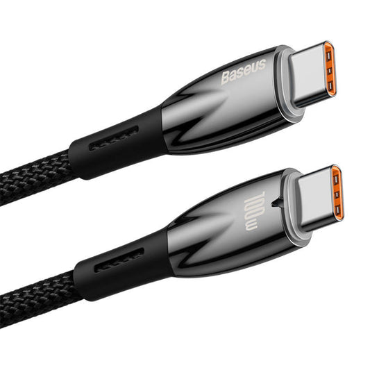 USB-C cable for USB-C Baseus Glimmer Series, 100W, 2m (Black) - Product Image 2