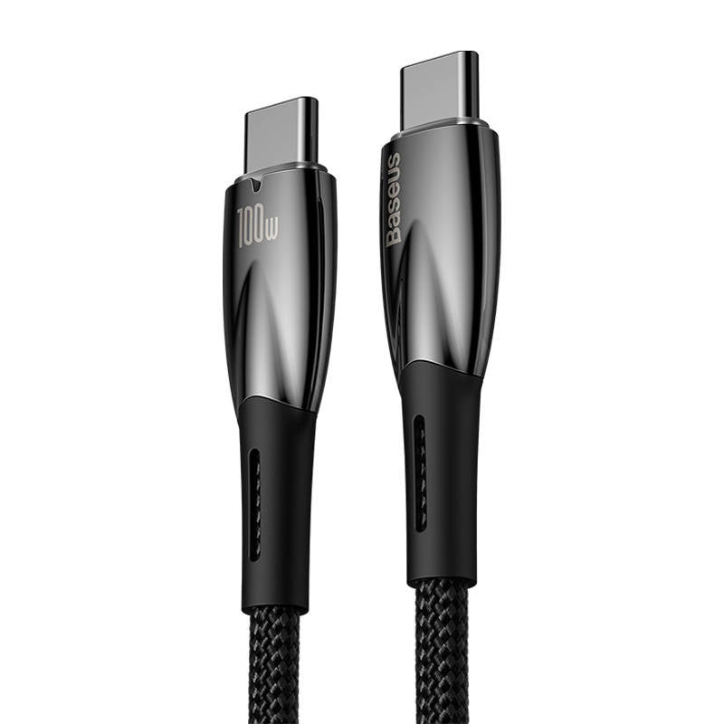 USB-C cable for USB-C Baseus Glimmer Series, 100W, 2m (Black) - Product Image 3