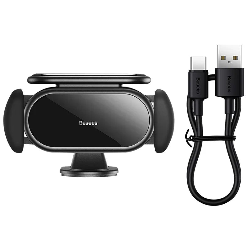 Solar Electric Car Phone Holder Baseus Steel Cannon Pro (Black) - Product Image 7