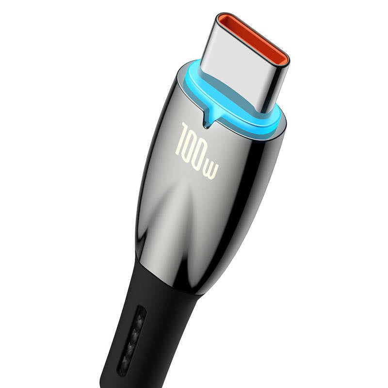 USB cable for USB-C Baseus Glimmer Series, 100W, 1m (Black) - Product Image 3