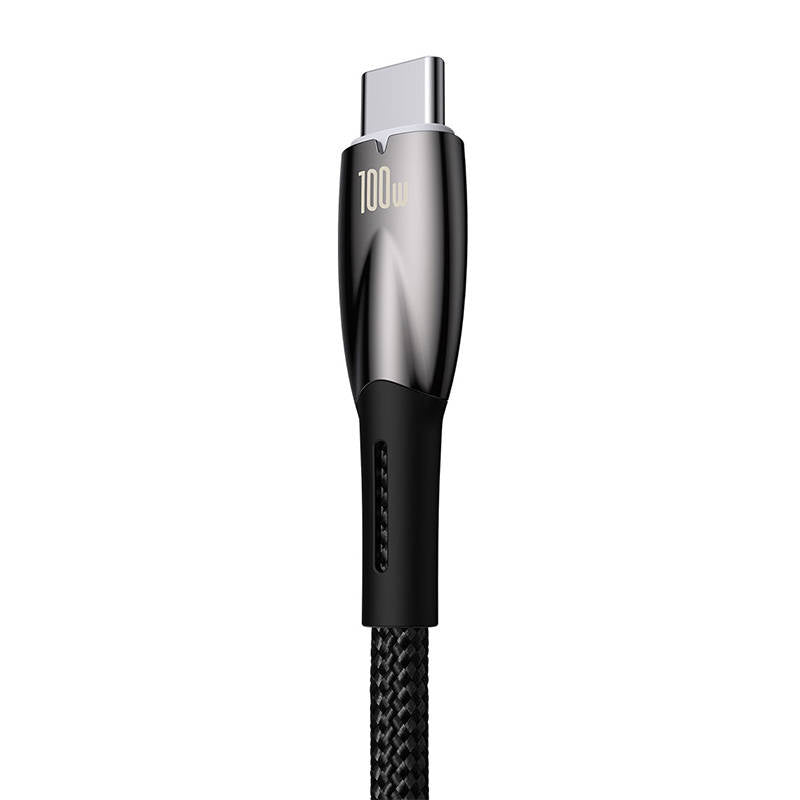 USB cable for USB-C Baseus Glimmer Series, 100W, 2m (Black) - Product Image 4