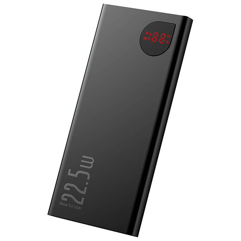 Powerbank Baseus Adaman Metal, 10000mAh, 2xUSB, USB-C, Lightning, MicroUSB  22.5W (black) - Product Image 2