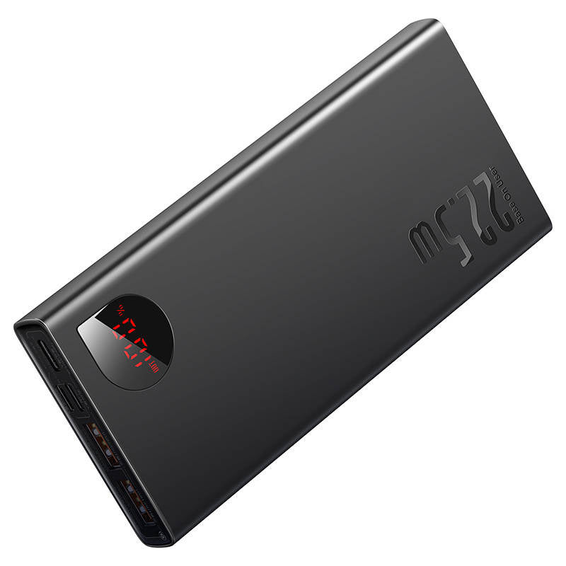 Powerbank Baseus Adaman Metal, 10000mAh, 2xUSB, USB-C, Lightning, MicroUSB  22.5W (black) - Product Image 3