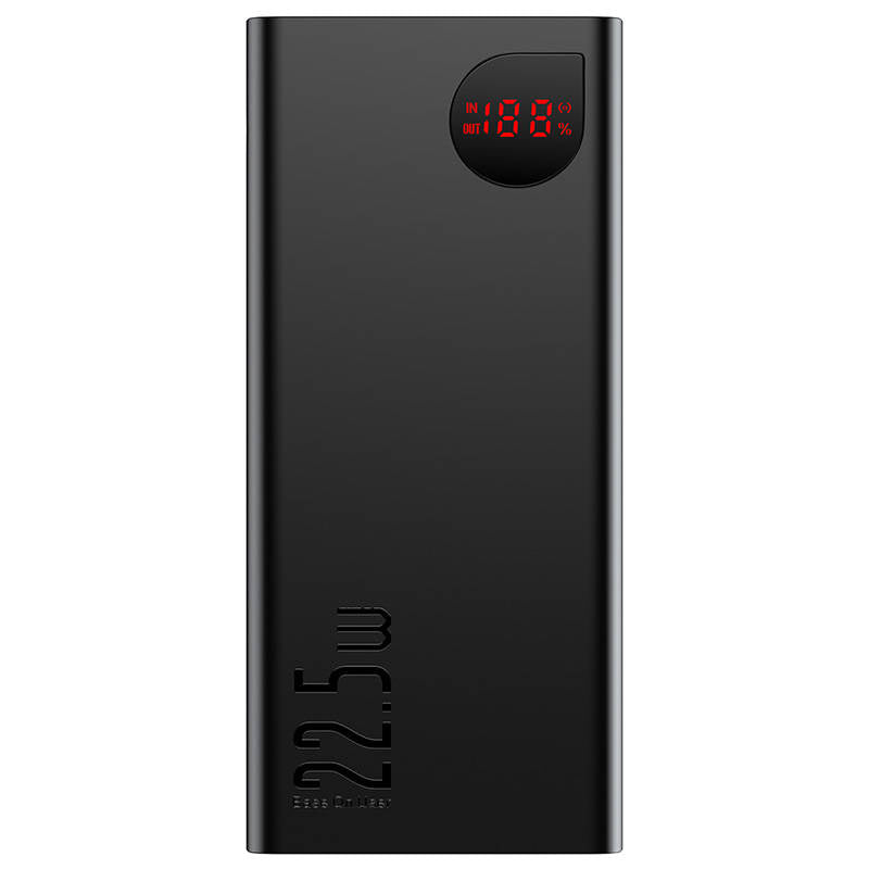 Powerbank Baseus Adaman Metal, 20000mAh, 2xUSB, USB-C, Lightning, microUSB  22.5W (black) - Product Image 6