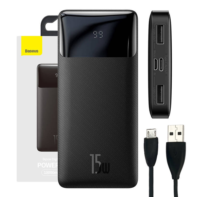 Powerbank Baseus Bipow 10000mAh, 15W (black) - Product Image 1