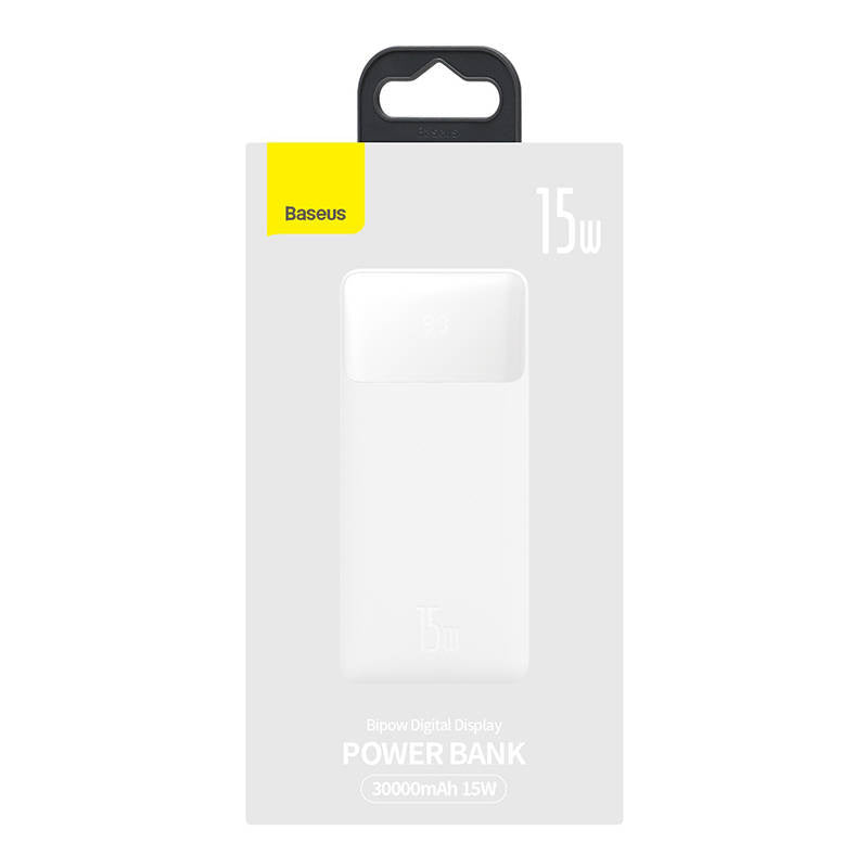 Powerbank Baseus Bipow 30000mAh, 15W (white) - Product Image 8