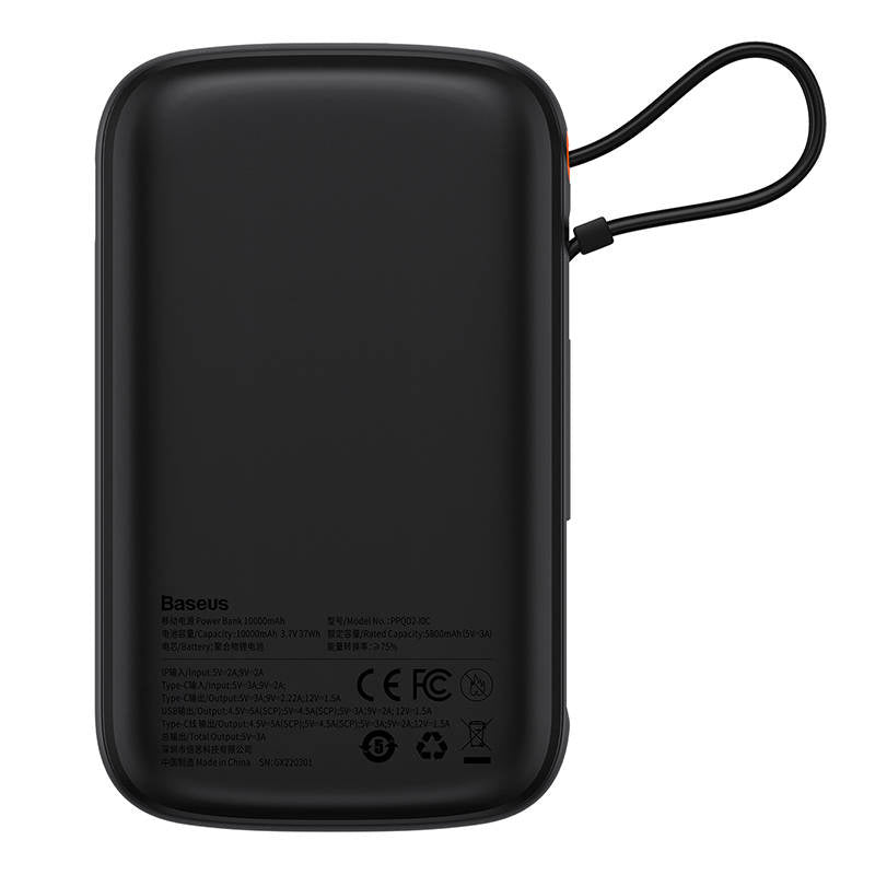 Powerbank Baseus Qpow PRO with cable, 10000mAh, 22.5W (Black) - Product Image 3