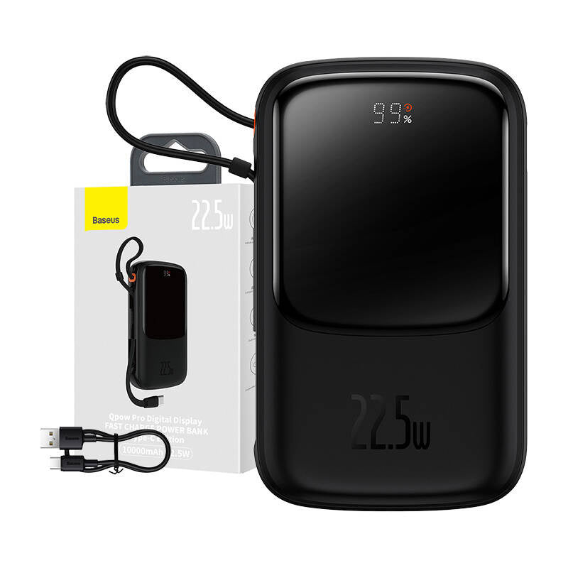 Powerbank Baseus Qpow PRO with cable, 10000mAh, 22.5W (Black) - Product Image 8