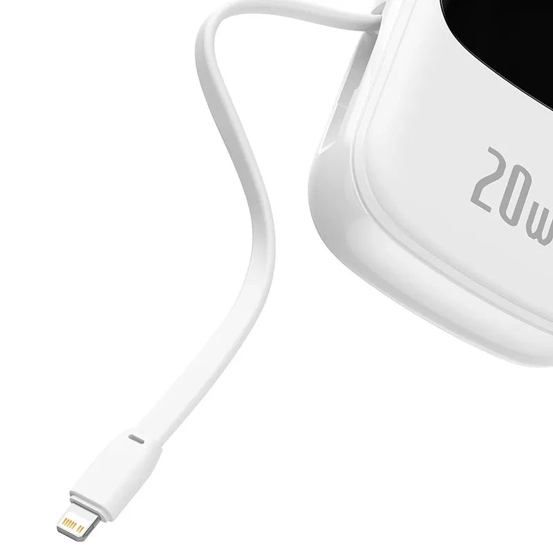 Powerbank Baseus Qpow PRO with Lightning cable, USB-C port and USB 20000mAh, 20W  (White) - Product Image 5