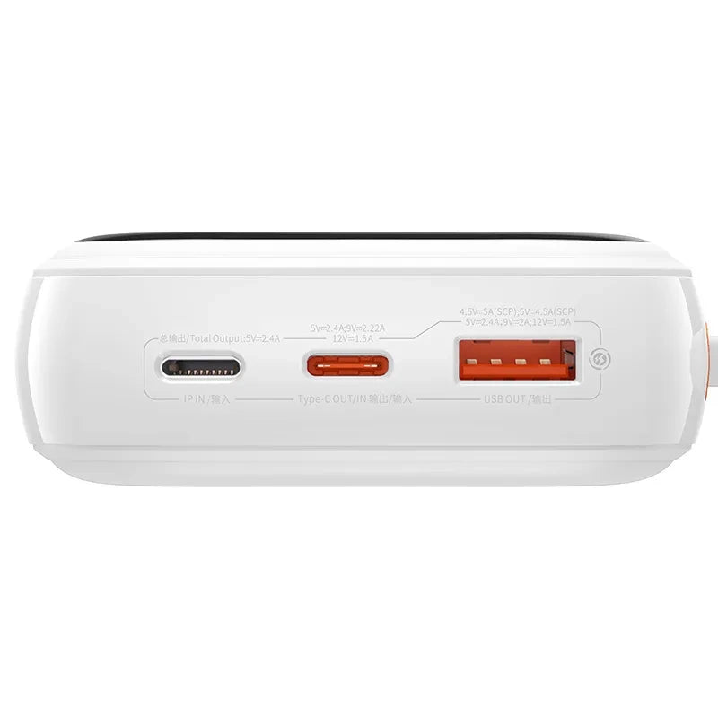 Powerbank Baseus Qpow PRO with Lightning cable, USB-C port and USB 20000mAh, 20W  (White) - Product Image 3