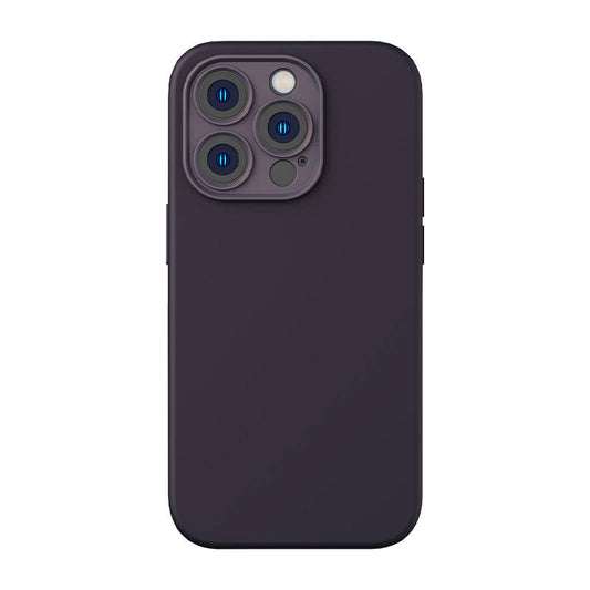 Baseus Liquid Silica Gel Case for iPhone 14 Pro (Elderberry)+ tempered glass + cleaning kit - Product Image 2