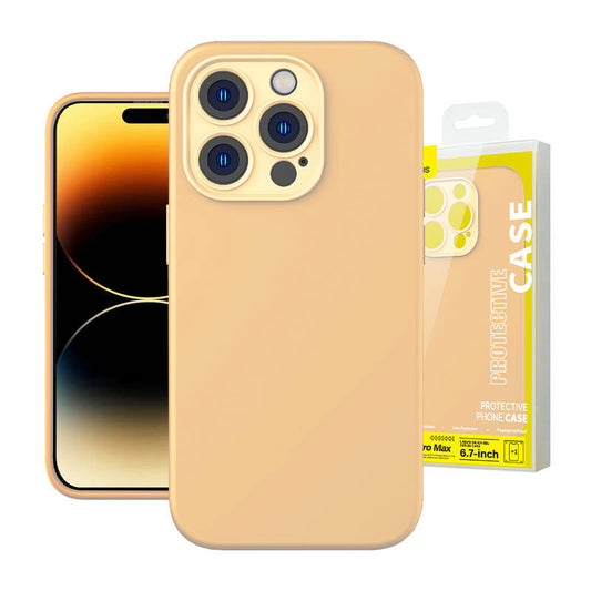 Baseus Liquid Silica Gel Case for iPhone 14 Pro Max (Sunglow)+ tempered glass + cleaning kit - Product Image 1