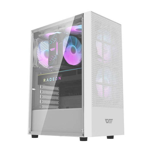 Darkflash A290 Computergehäuse (weiß) + 3 RGB-Lüfter
