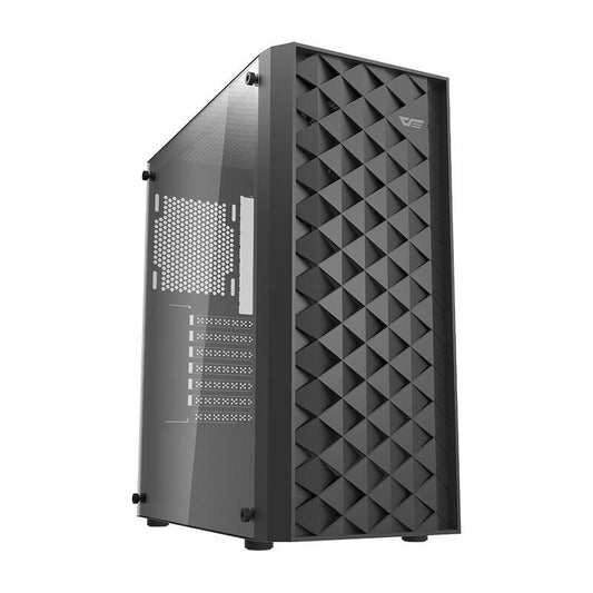 Darkflash DK351 Computergehäuse (schwarz) + 4 RGB-Lüfter