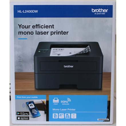 SALE OUT. Brother HL-L2400DW Laser Printer | Brother HL-L2400DW | Mono | Laser | Laser Printer | Wi-Fi | Black | DAMAGED